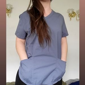 Grey Scrub Top